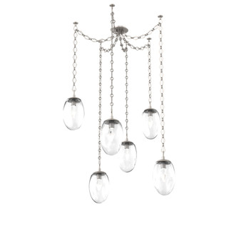 Meteo Round 6pc Swag Multi-Pendant Chain (LED) (1289|SNB0067-06-BS-GC-CH1-L1)