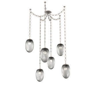 Meteo Round 6pc Swag Multi-Pendant Chain (LED) (1289|SNB0067-06-BS-FS-CH2-L1)