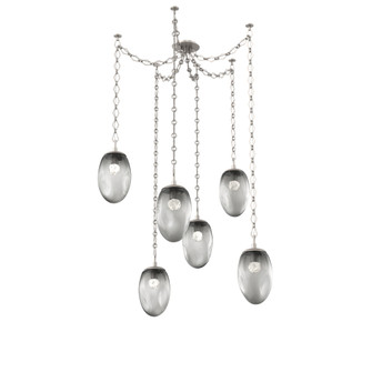 Meteo Round 6pc Swag Multi-Pendant Chain (LED) (1289|SNB0067-06-BS-FS-CH1-L3)