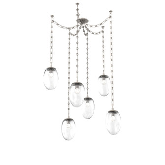 Meteo Round 6pc Swag Multi-Pendant Chain (LED) (1289|SNB0067-06-BS-FC-CH3-L3)