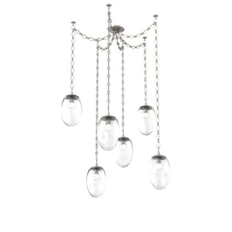 Meteo Round 6pc Swag Multi-Pendant Chain (LED) (1289|SNB0067-06-BS-FC-CH1-L3)