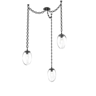 Meteo Round 3pc Swag Multi-Pendant Chain (LED) (1289|SNB0067-03-MB-GC-CH2-L3)