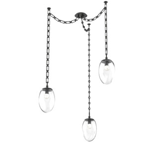 Meteo Round 3pc Swag Multi-Pendant Chain (LED) (1289|SNB0067-03-MB-FC-CH3-L1)