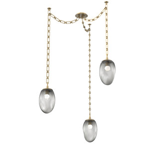 Meteo Round 3pc Swag Multi-Pendant Chain (LED) (1289|SNB0067-03-GB-FS-CH3-L1)