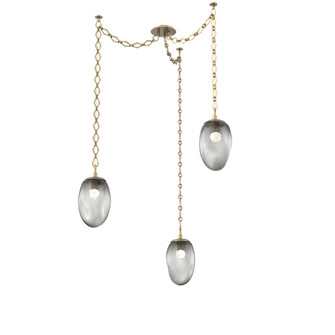 Meteo Round 3pc Swag Multi-Pendant Chain (LED) (1289|SNB0067-03-GB-FS-CH1-L1)