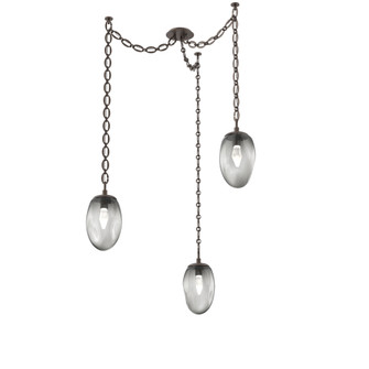 Meteo Round 3pc Swag Multi-Pendant Chain (LED) (1289|SNB0067-03-FB-GS-CH2-L3)