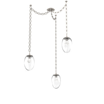 Meteo Round 3pc Swag Multi-Pendant Chain (LED) (1289|SNB0067-03-BS-ZC-CH2-L1)