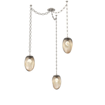 Meteo Round 3pc Swag Multi-Pendant Chain (LED) (1289|SNB0067-03-BS-ZB-CH2-L1)