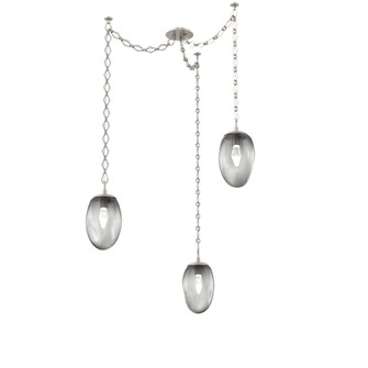 Meteo Round 3pc Swag Multi-Pendant Chain (LED) (1289|SNB0067-03-BS-GS-CH1-L1)
