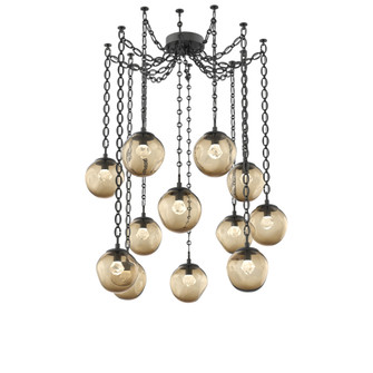 Aster Round 12pc Swag Multi-Pendant Chain (LED) (1289|SNB0066-12-MB-ZB-CH2-L3)