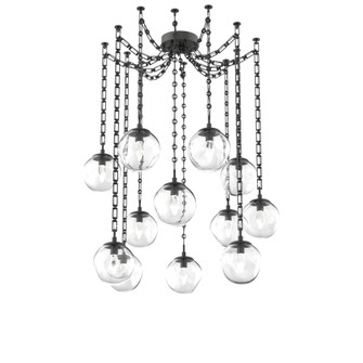 Aster Round 12pc Swag Multi-Pendant Chain (LED) (1289|SNB0066-12-MB-GC-CH3-L1)