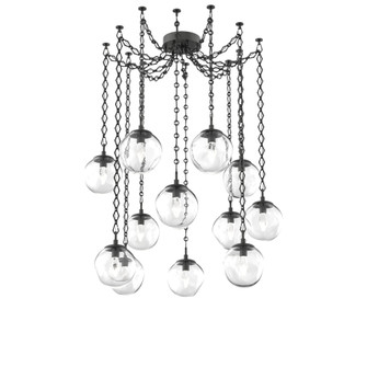 Aster Round 12pc Swag Multi-Pendant Chain (LED) (1289|SNB0066-12-MB-GC-CH1-L1)