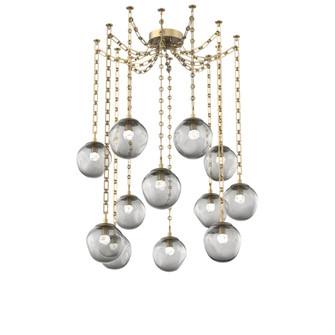 Aster Round 12pc Swag Multi-Pendant Chain (LED) (1289|SNB0066-12-GB-FS-CH3-L3)