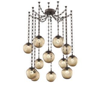Aster Round 12pc Swag Multi-Pendant Chain (LED) (1289|SNB0066-12-FB-ZB-CH3-L3)