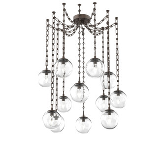 Aster Round 12pc Swag Multi-Pendant Chain (LED) (1289|SNB0066-12-FB-GC-CH3-L3)
