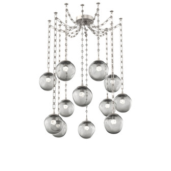 Aster Round 12pc Swag Multi-Pendant Chain (LED) (1289|SNB0066-12-BS-FS-CH3-L3)