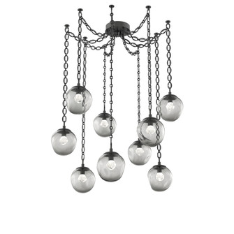 Aster Round 9pc Swag Multi-Pendant Chain (LED) (1289|SNB0066-09-MB-ZS-CH2-L1)