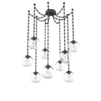 Aster Round 9pc Swag Multi-Pendant Chain (LED) (1289|SNB0066-09-MB-ZC-CH3-L3)