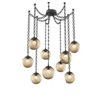 Aster Round 9pc Swag Multi-Pendant Chain (LED) (1289|SNB0066-09-MB-ZB-CH2-L1)