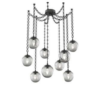 Aster Round 9pc Swag Multi-Pendant Chain (LED) (1289|SNB0066-09-MB-GS-CH2-L3)