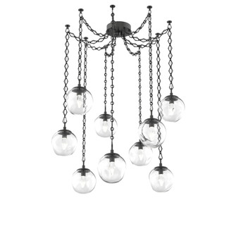Aster Round 9pc Swag Multi-Pendant Chain (LED) (1289|SNB0066-09-MB-GC-CH1-L1)