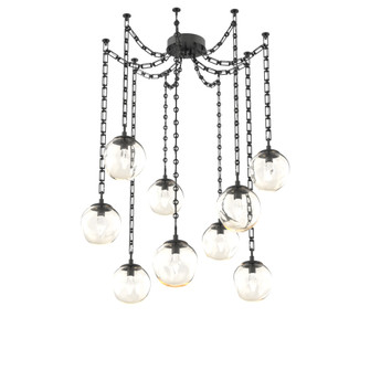 Aster Round 9pc Swag Multi-Pendant Chain (LED) (1289|SNB0066-09-MB-GA-CH3-L3)