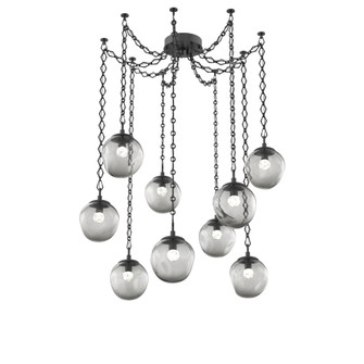 Aster Round 9pc Swag Multi-Pendant Chain (LED) (1289|SNB0066-09-MB-FS-CH1-L1)