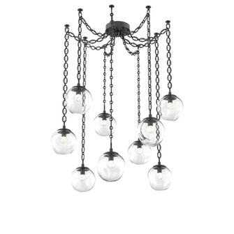 Aster Round 9pc Swag Multi-Pendant Chain (LED) (1289|SNB0066-09-MB-FC-CH2-L3)