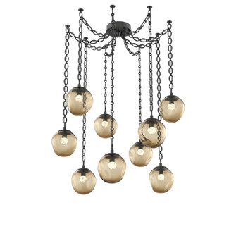 Aster Round 9pc Swag Multi-Pendant Chain (LED) (1289|SNB0066-09-MB-FB-CH2-L1)