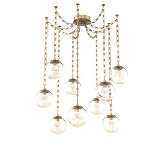 Aster Round 9pc Swag Multi-Pendant Chain (LED) (1289|SNB0066-09-GB-ZA-CH3-L3)