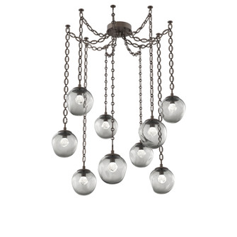 Aster Round 9pc Swag Multi-Pendant Chain (LED) (1289|SNB0066-09-FB-ZS-CH2-L1)