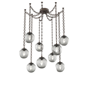 Aster Round 9pc Swag Multi-Pendant Chain (LED) (1289|SNB0066-09-FB-GS-CH2-L1)