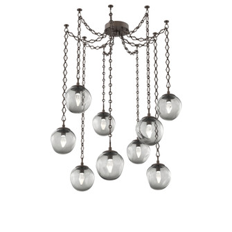 Aster Round 9pc Swag Multi-Pendant Chain (LED) (1289|SNB0066-09-FB-GS-CH1-L1)