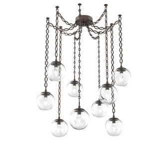 Aster Round 9pc Swag Multi-Pendant Chain (LED) (1289|SNB0066-09-FB-GC-CH2-L3)