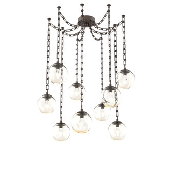 Aster Round 9pc Swag Multi-Pendant Chain (LED) (1289|SNB0066-09-FB-GA-CH3-L3)