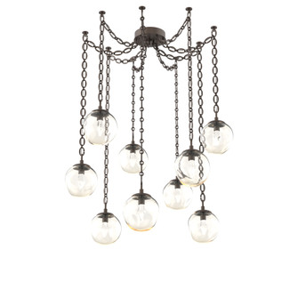 Aster Round 9pc Swag Multi-Pendant Chain (LED) (1289|SNB0066-09-FB-GA-CH2-L3)