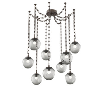 Aster Round 9pc Swag Multi-Pendant Chain (LED) (1289|SNB0066-09-FB-FS-CH3-L1)