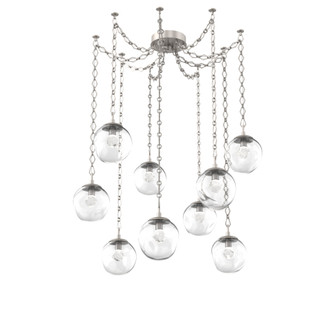 Aster Round 9pc Swag Multi-Pendant Chain (LED) (1289|SNB0066-09-BS-ZC-CH1-L3)