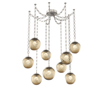Aster Round 9pc Swag Multi-Pendant Chain (LED) (1289|SNB0066-09-BS-ZB-CH2-L3)