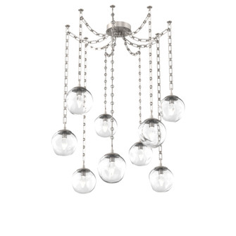 Aster Round 9pc Swag Multi-Pendant Chain (LED) (1289|SNB0066-09-BS-GC-CH3-L1)