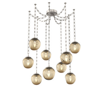 Aster Round 9pc Swag Multi-Pendant Chain (LED) (1289|SNB0066-09-BS-GB-CH3-L3)