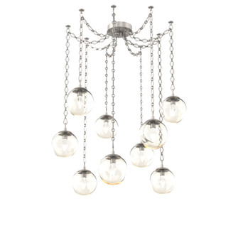 Aster Round 9pc Swag Multi-Pendant Chain (LED) (1289|SNB0066-09-BS-GA-CH1-L3)