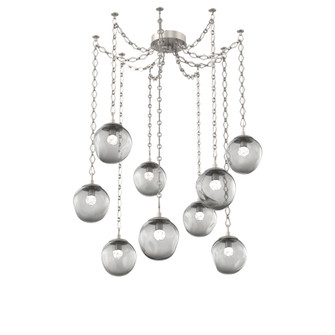 Aster Round 9pc Swag Multi-Pendant Chain (LED) (1289|SNB0066-09-BS-FS-CH1-L3)