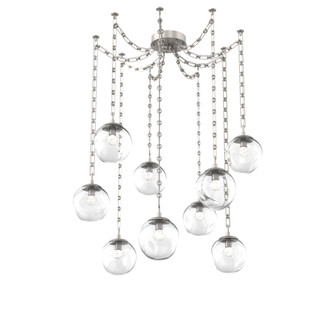 Aster Round 9pc Swag Multi-Pendant Chain (LED) (1289|SNB0066-09-BS-FC-CH3-L1)