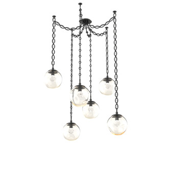 Aster Round 6pc Swag Multi-Pendant Chain (LED) (1289|SNB0066-06-MB-ZA-CH2-L3)