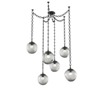 Aster Round 6pc Swag Multi-Pendant Chain (LED) (1289|SNB0066-06-MB-FS-CH1-L1)