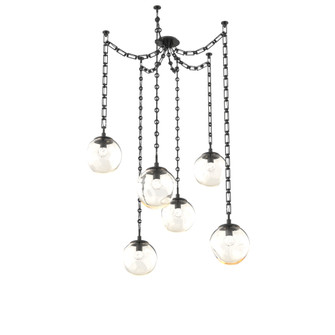 Aster Round 6pc Swag Multi-Pendant Chain (LED) (1289|SNB0066-06-MB-FA-CH3-L1)