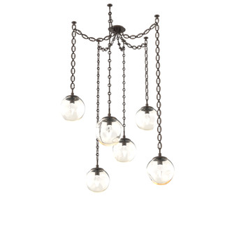 Aster Round 6pc Swag Multi-Pendant Chain (LED) (1289|SNB0066-06-FB-GA-CH2-L3)
