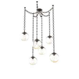 Aster Round 6pc Swag Multi-Pendant Chain (LED) (1289|SNB0066-06-FB-GA-CH1-L3)