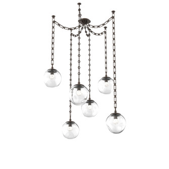 Aster Round 6pc Swag Multi-Pendant Chain (LED) (1289|SNB0066-06-FB-FC-CH3-L1)